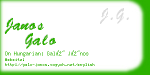 janos galo business card